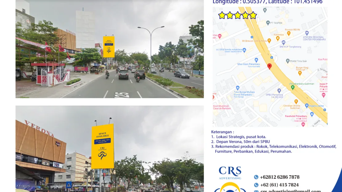 RIAU056 - Jl. Jend. Sudirman, Kec. Pekanbaru Kota, Kota Pekanbaru, 5X10