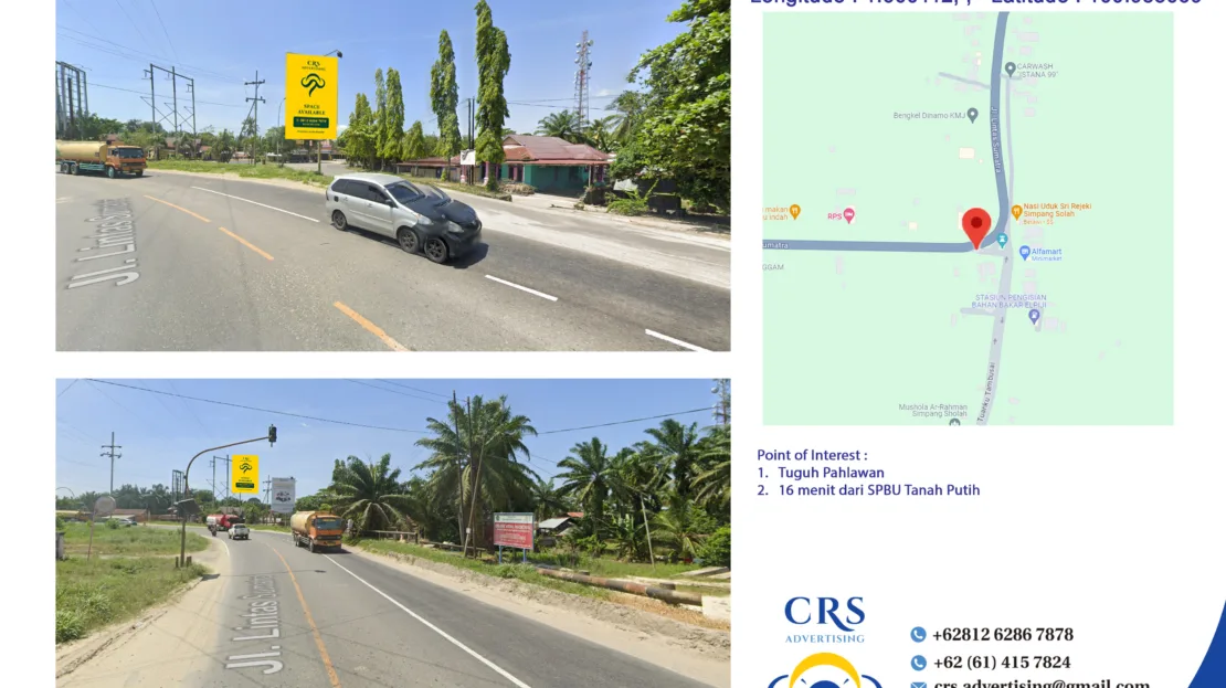 RIAU074- Jl Lintas Sumatera Banjar XII, Kec. Tanah Putih, Kabupaten Rokan Hilir, Riau - 4x6 V