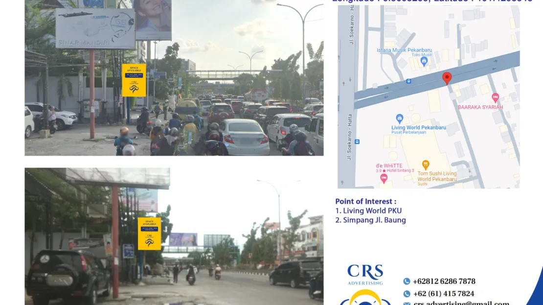 RIAU078 - Road Sign Jl Nangka LIVING WORLD PEKANBARU, Kec. Marpoyan Damai, PKU, Riau 2x1.5V