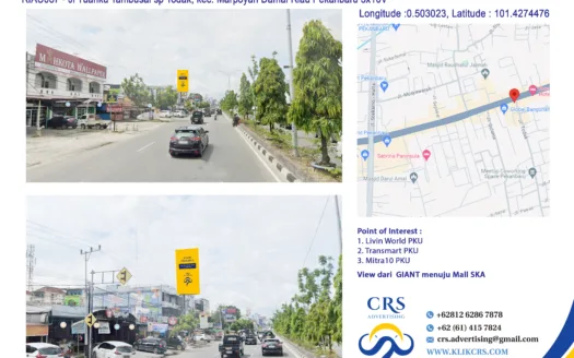 RIAU087 - Jl Tuanku Tambusai sp Todak, kec. Marpoyan Damai Riau Pekanbaru 5x10V